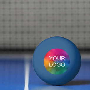Balle De Ping Pong Modèle de logo de l'entreprise Bleu