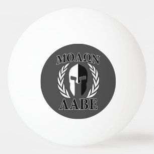 Balle De Ping Pong Molon Labe Spartan Casque Laurels Noir
