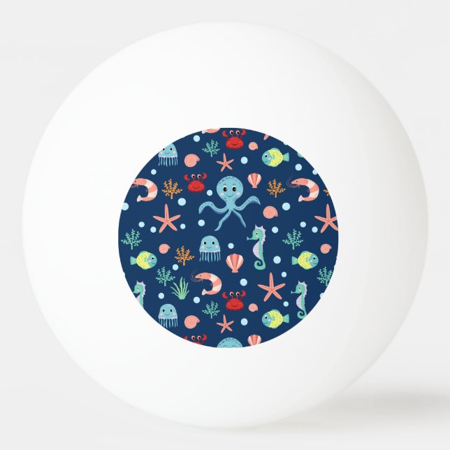 Balle De Ping Pong Monde marin (Devant)