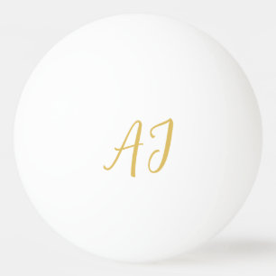 Balle De Ping Pong Monogramme de couleur or professionnel classique i
