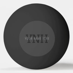 Balle De Ping Pong Monogramme de nom (ou autre texte) gris foncé mode