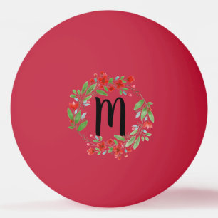 Balle De Ping Pong Monogramme floral