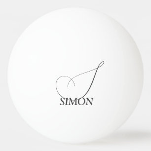 Balle De Ping Pong Monogramme gris foncé