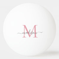 Monogramme gris rose clair simple Script chic mode