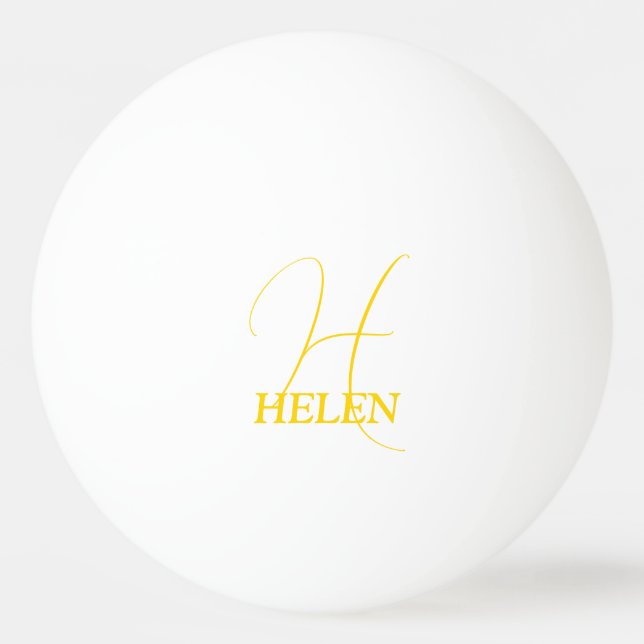 Balle De Ping Pong Monogramme jaune vif (Devant)