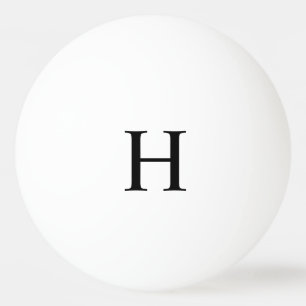 Balle De Ping Pong Monogramme Minimaliste Moderne Classique Noir Pers