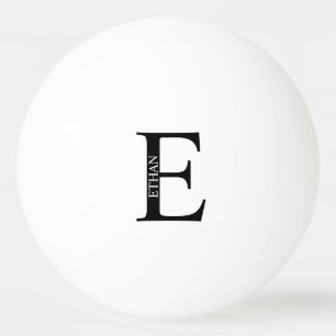 Balle De Ping Pong Monogramme personnalisé et nom