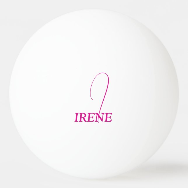 Balle De Ping Pong Monogramme rose chaud (Devant)