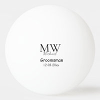 monogramme simple personnalisé nom groomsman minim