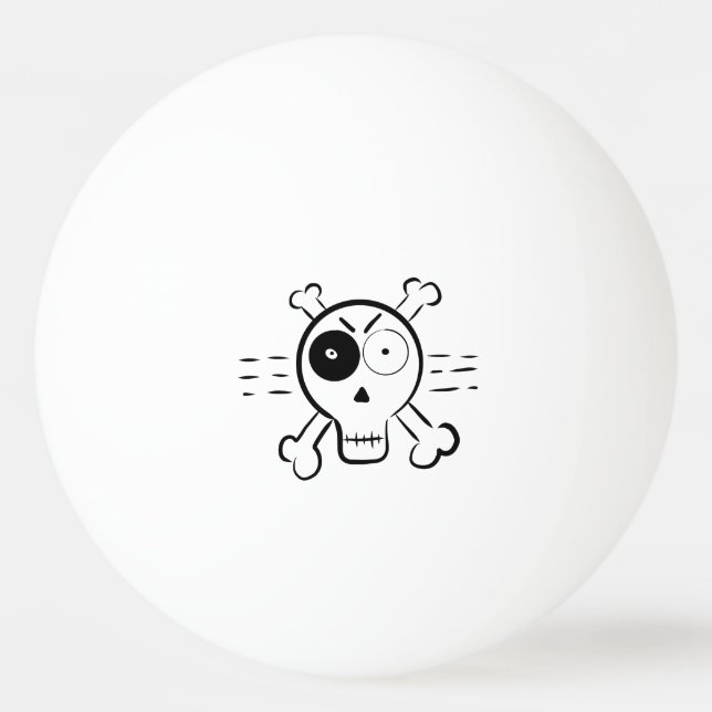 Balle De Ping Pong monstre crâne moche pirates personnage de dessin a (Devant)