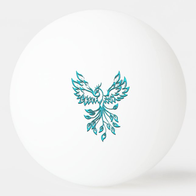 Balle De Ping Pong Montées turquoises de Phoenix Bleus (Devant)