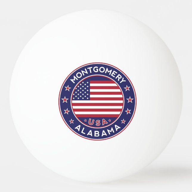 Balle De Ping Pong Montgomery, Alabama (Devant)