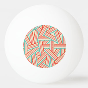 Balle De Ping Pong Motif Abstrait rayé coloré