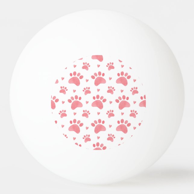 Balle De Ping Pong Motif d'aquarelle Cat Paws (Devant)