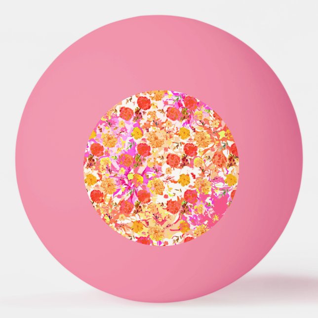 Balle De Ping Pong Motif de fleurs mignonnes pour filles (Devant)