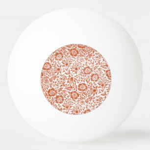 Balle De Ping Pong Motif de Mauve de William Morris : Floral Terracot