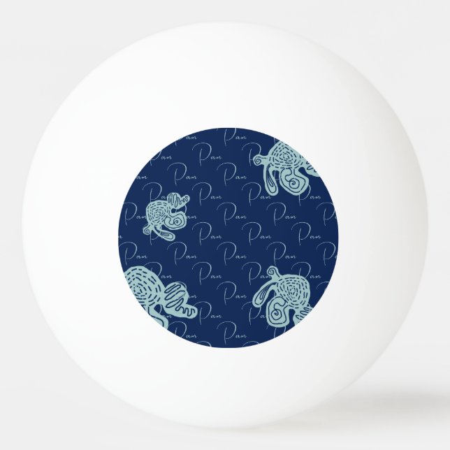 Balle De Ping Pong Motif de nom abstrait (Devant)