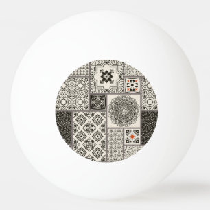 Balle De Ping Pong Motif de tuile islamique Majolica