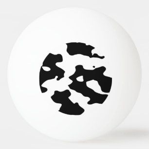 Balle De Ping Pong Motif de vache noir et blanc