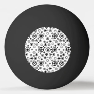 Balle De Ping Pong Motif décoratif arabesque noir blanc mignon