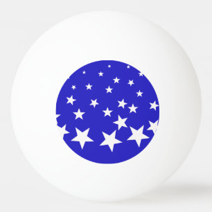 Balle De Ping Pong Motif étoile blanche sur arrière - plan bleu