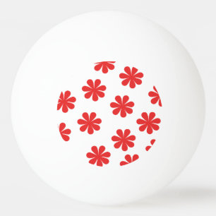 Balle De Ping Pong Motif Fleur Abstrait