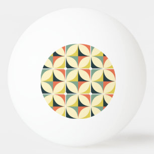 Balle De Ping Pong Motif géométrique des années 70 rétro.