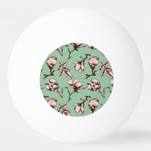 Balle De Ping Pong Motif sans couture avec bourgeons floraux des arbr