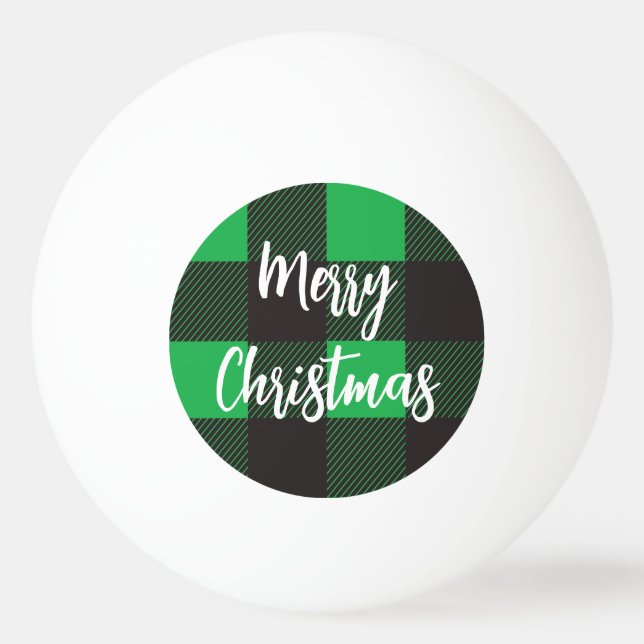 Balle De Ping Pong Motif vert Joyeux Noël (Devant)