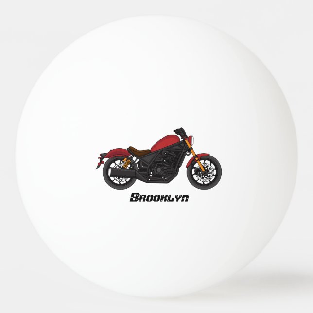 Balle De Ping Pong moto de style croiseur cool (Devant)