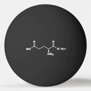 Balle De Ping Pong MSG Monosodium Glutamate Molecule Formule chimique