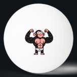 Balle De Ping Pong Musculaire<br><div class="desc">Image amusante d'un Ape musclé fort.</div>