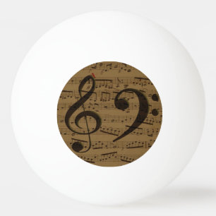 Balle De Ping Pong Musical Treble Clef Sheet Musique Classique