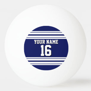 Balle De Ping Pong Navy Blue White Team