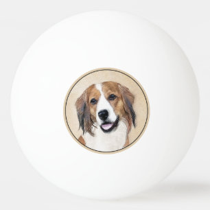 Balle De Ping Pong Nederlandse Kooikerhondje Peinture - Chien Art