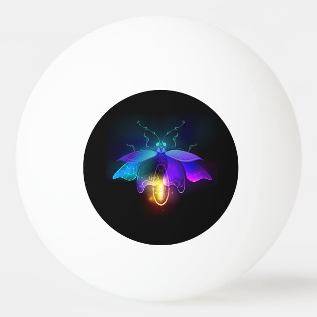 Balle De Ping Pong Neon Firefly sur noir (Devant)
