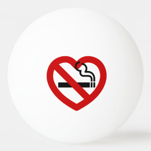 Balle De Ping Pong No Love For Smoking Sign