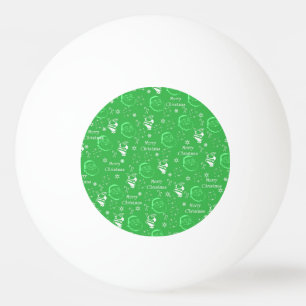 Balle De Ping Pong Noël gai vert de fête de père