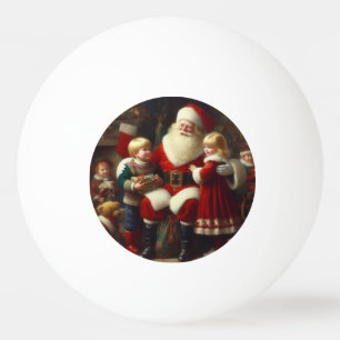 Balle De Ping Pong Noël Père Noël Avec Enfants 6