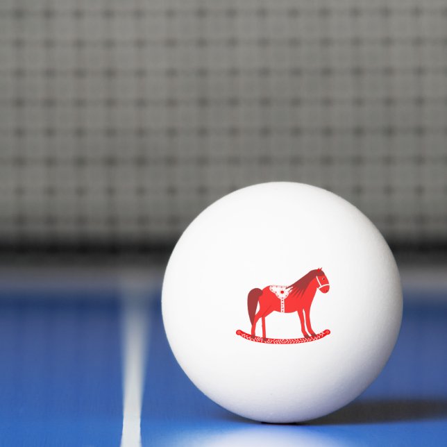 Balle De Ping Pong Noël scandinave Cheval Rocking (Filet)