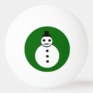 Balle De Ping Pong Noël Souriant Snowman Ping Pong Ball