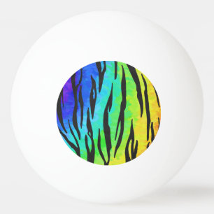 Balle De Ping Pong Noir de tigre et cadeaux d'arc-en-ciel