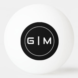 Balle De Ping Pong Nom d'initiales personnalisables