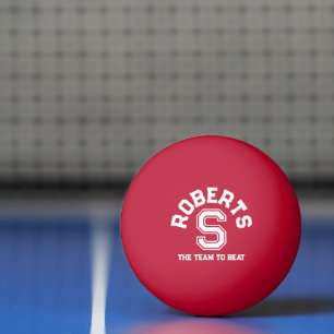 Balle De Ping Pong Nom et équipe personnalisés du monogramme de sport