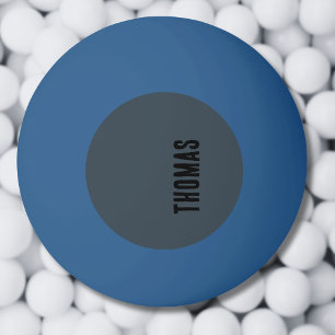 Balle De Ping Pong Nom minimaliste personnalisé Gris Charbon