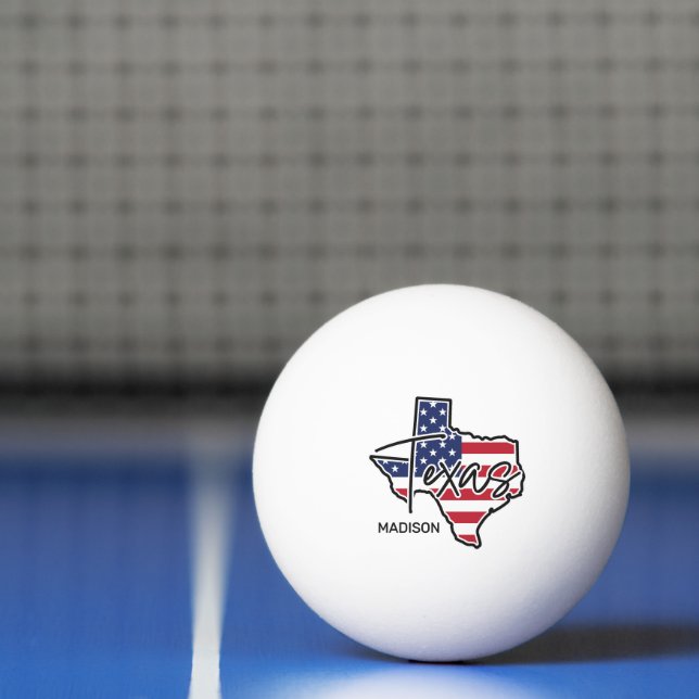 Balle De Ping Pong Nom personnalisé Texas (Filet)