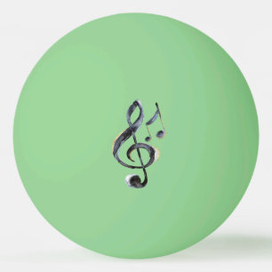 Balle De Ping Pong Notes de musique noire