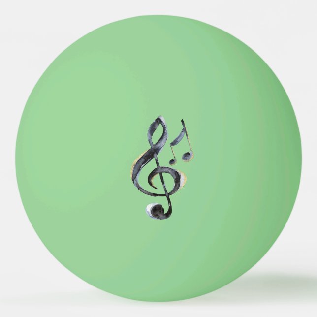 Balle De Ping Pong Notes de musique noire (Devant)