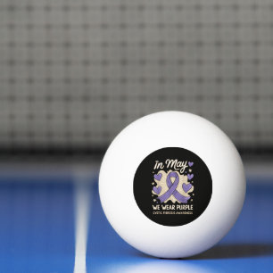 Balle De Ping Pong Nous Portons le Violet pour la Sensibilisation à l