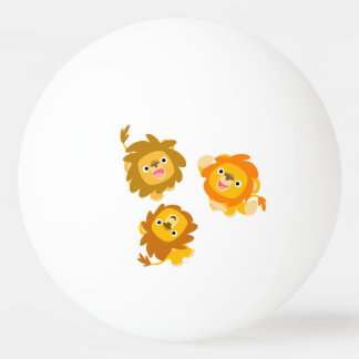 Balle De Ping Pong "Nous sommes ici ! !" Joli Cartoon Lions Ping Pong